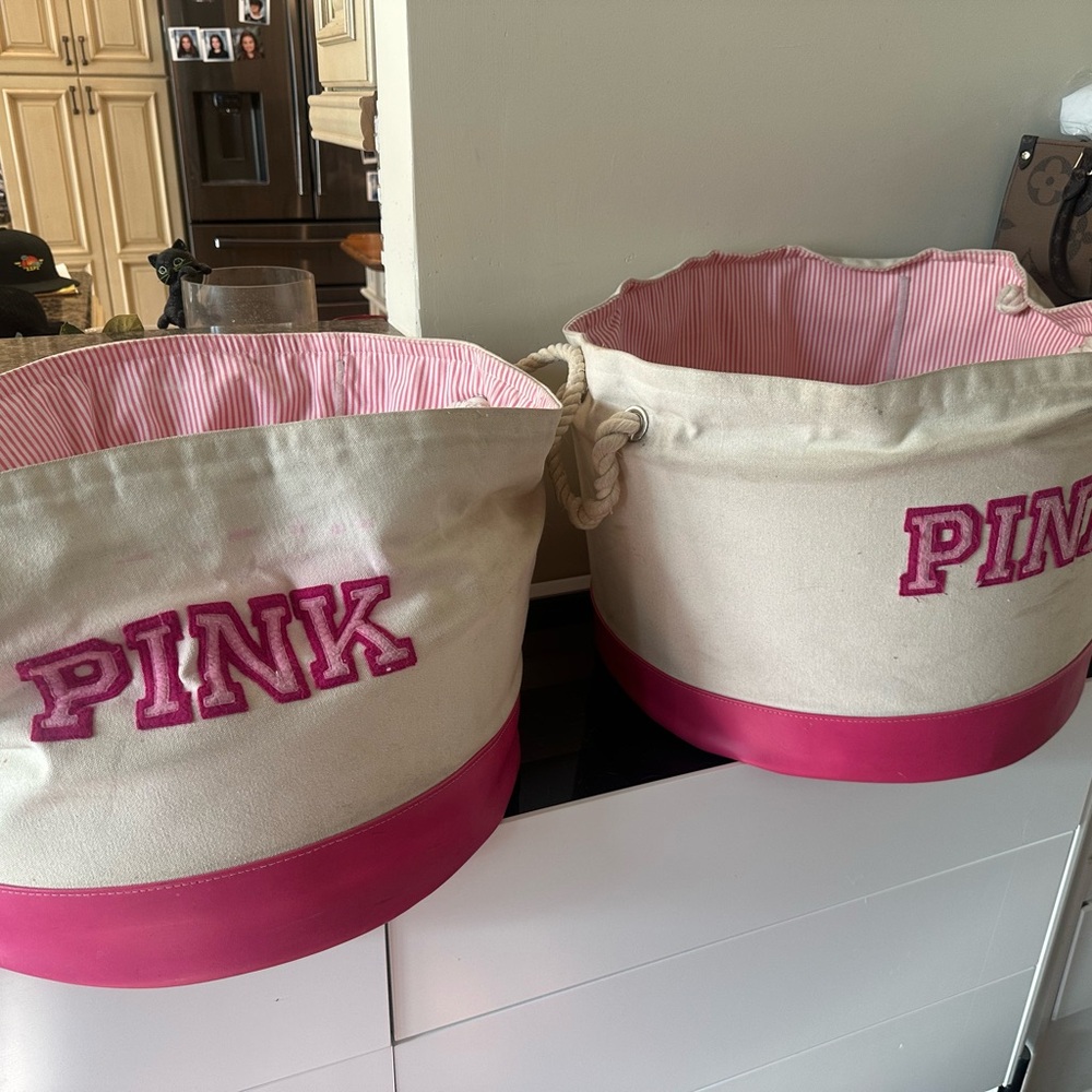 Rare x2 VS PINK store displays baskets/bins/totes